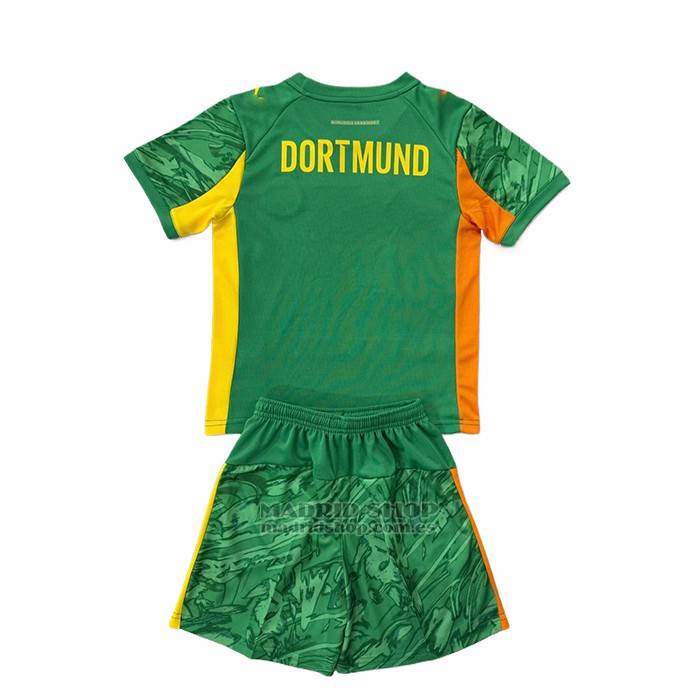 Camiseta Borussia Dortmund Portero 1ª Nino 2025-2026 Verde